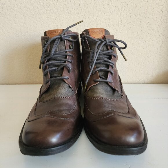 Levi\'s Mens Combat Boots - Brown - Size 12 main image 9
